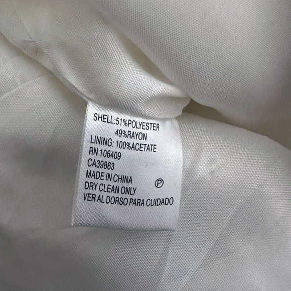 Antonio Melani Cap Sleeve Fitted Jacket, Size 6, White Pattern - Picture 5 of 5